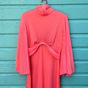 Vintage Pink Pleated Dress